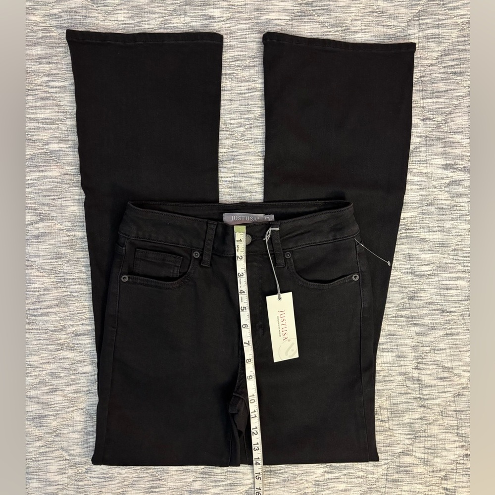 Just USA Black Mid Rise Bootcut Jean Petite Sz 27P/4P NWT | Black Bootcut Jeans- - Picture 7 of 10